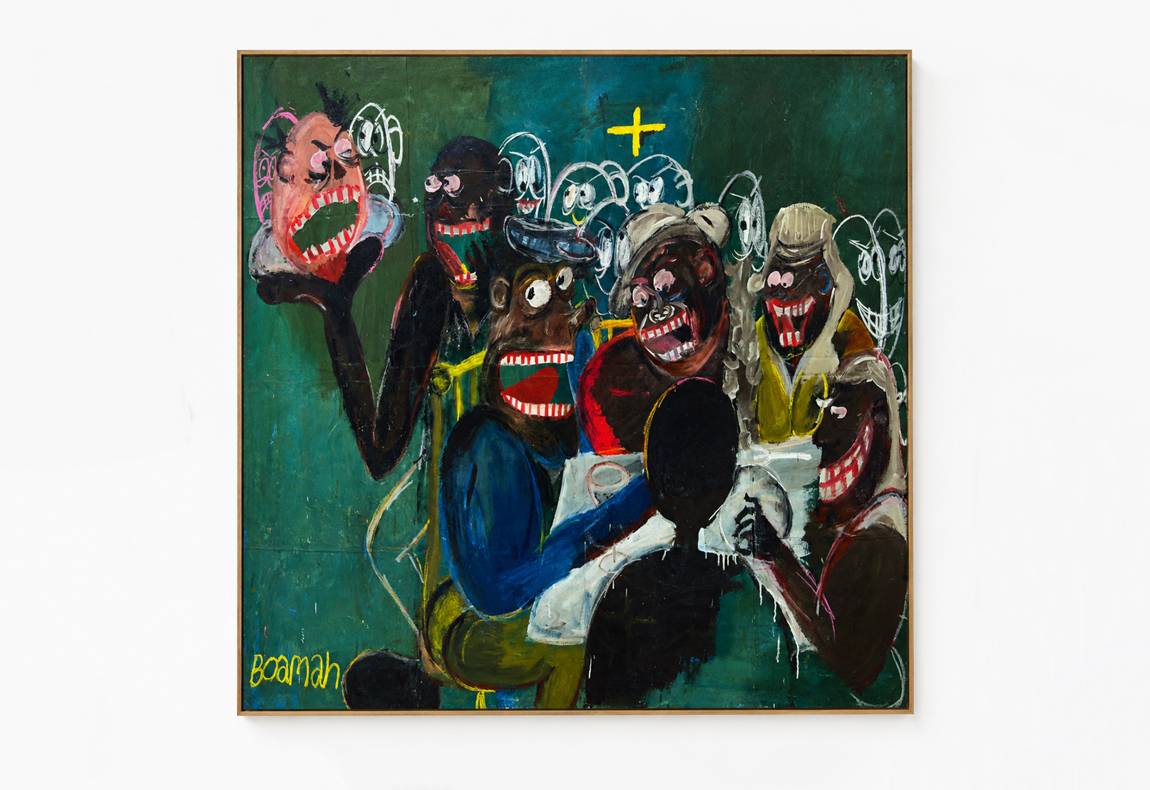 Kofi Boamah: Whitie on the Moon (after Colescott & Van Gogh)